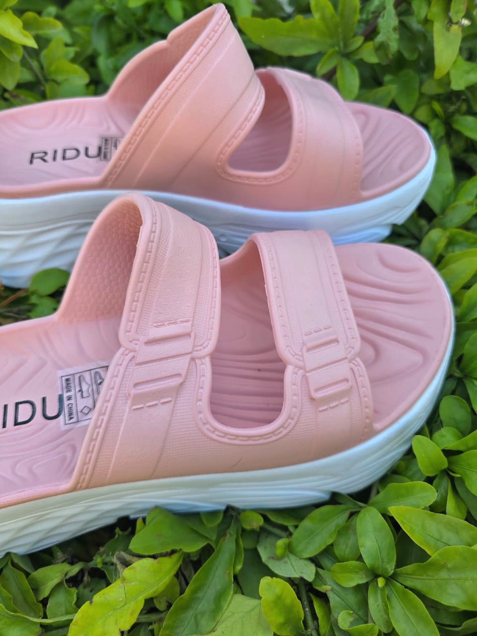 Double Strap Platform Comfort Slides
