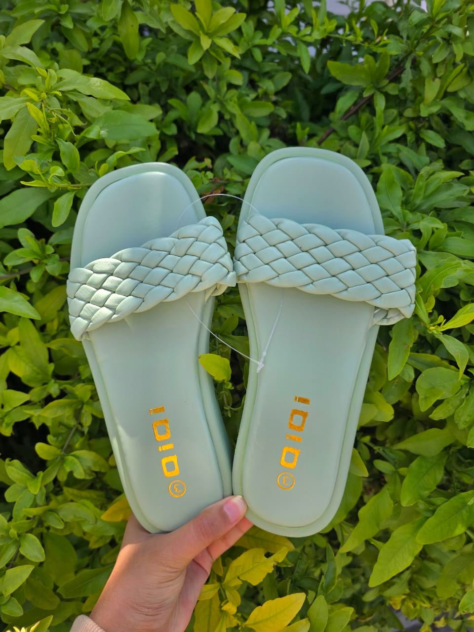 Braided Platform Slide Sandals