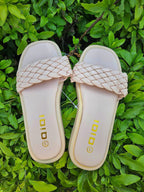 Braided Platform Slide Sandals