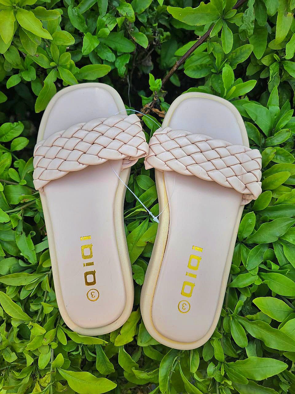 Braided Platform Slide Sandals