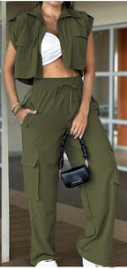 Utility Vest & Cargo Pants 2-Piece Set