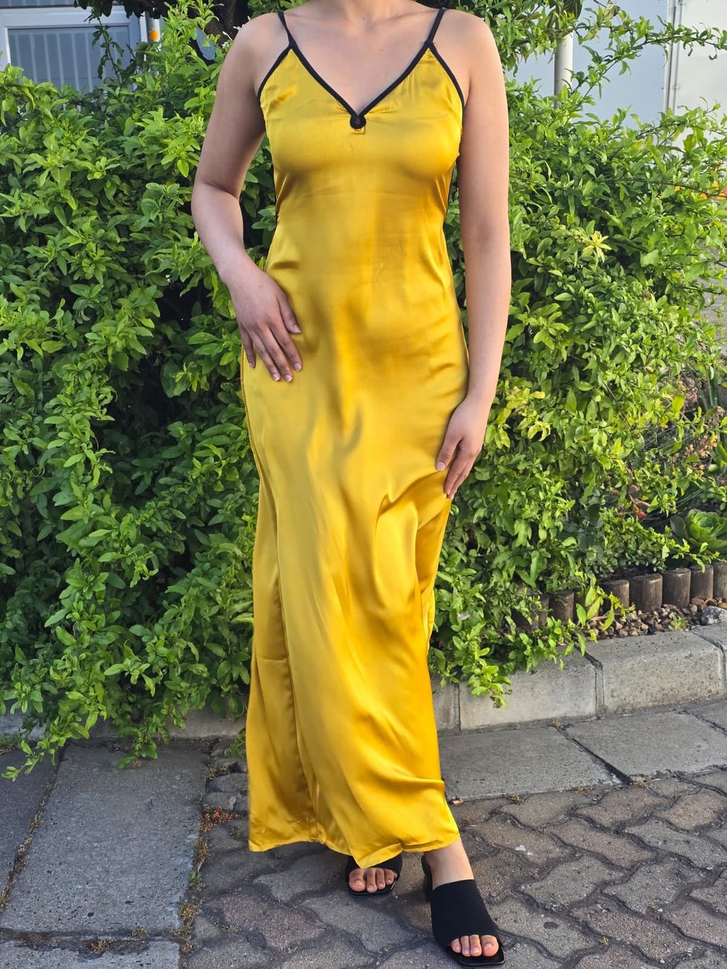 Satin Thin Maxi Ankle Length Slip Dress