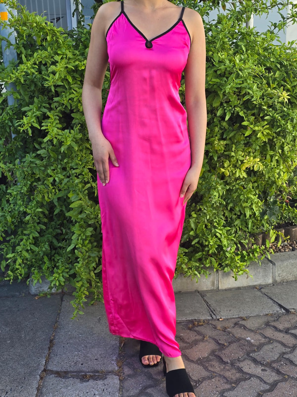 Satin Thin Maxi Ankle Length Slip Dress