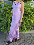 Satin Thin Maxi Ankle Length Slip Dress