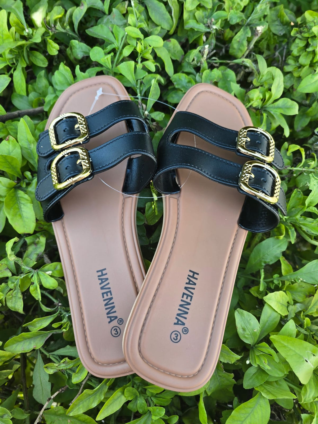 Havenna Double Buckle Slides Sandals