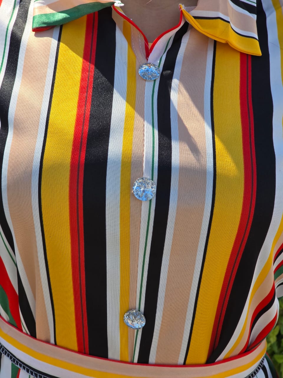 Stripe Maxi Dress with Belt