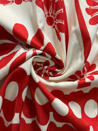 Red Floral Off-Shoulder Maxi Dress