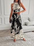 Black & Ivory Tropical Two-Piece