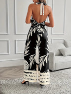 Black & Ivory Tropical Two-Piece