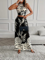 Black & Ivory Tropical Two-Piece