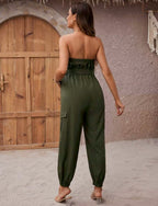 Strapless Belted Jumpsuit