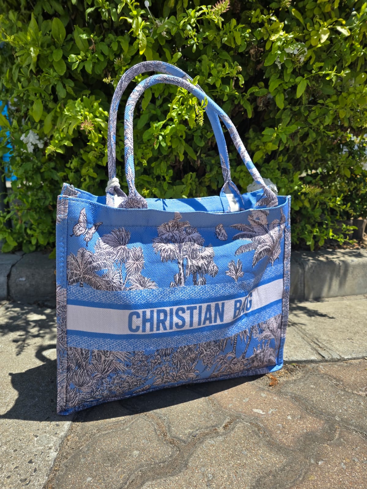 Printed Fabric Tote Bag with Matching Pouch - BB-12072