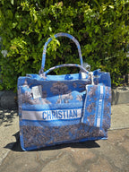 Printed Fabric Tote Bag with Matching Pouch - BB-12072