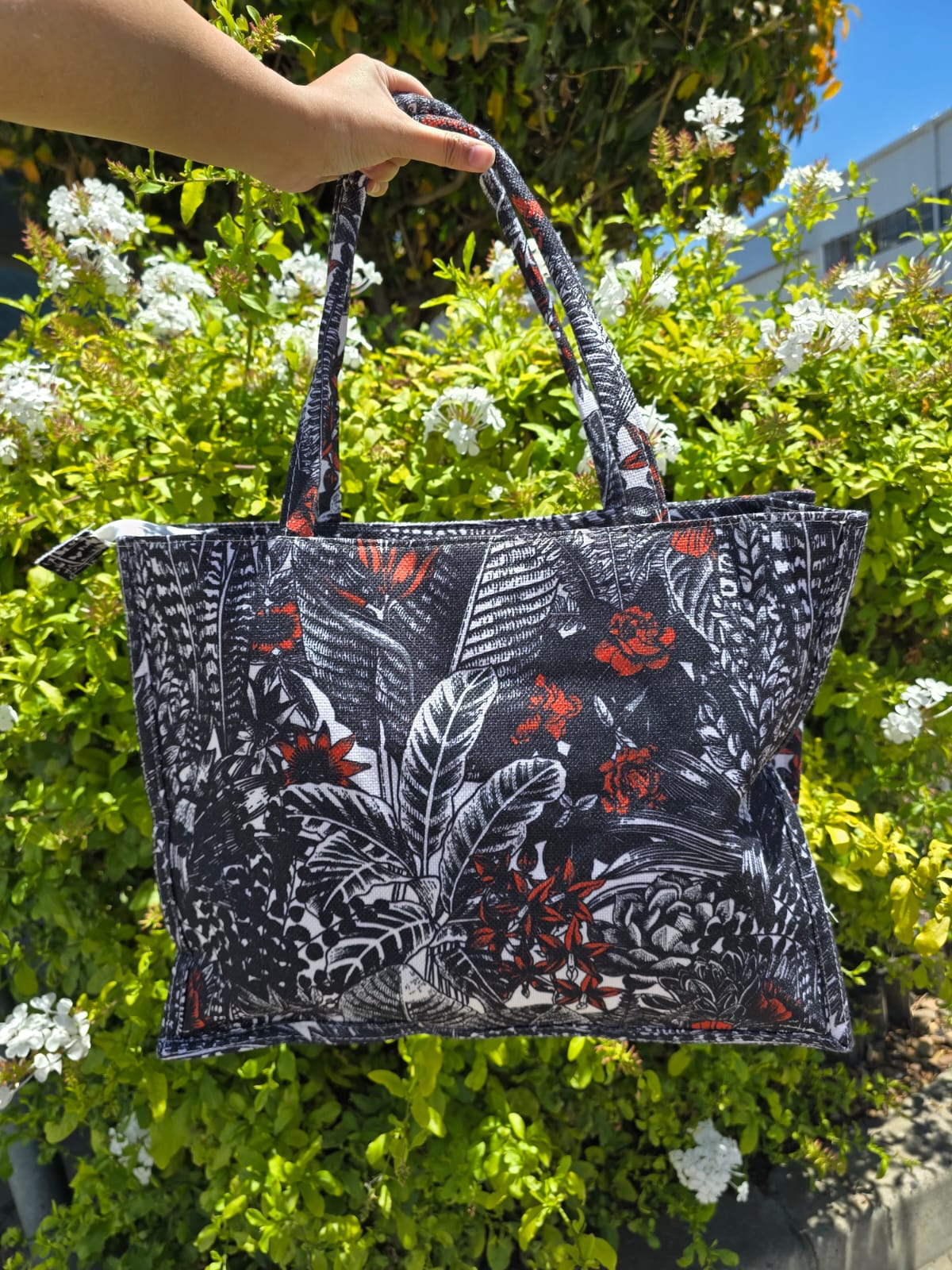 Bella Large Printed Canvas Tote Bag - TH-015