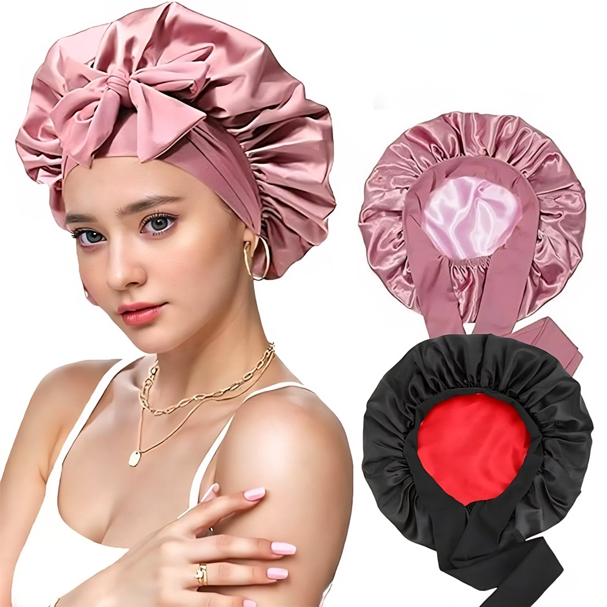 Nuki Bell Colourful Luminous Satin Bonnet - 1196S