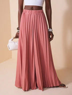 High Waist Pleated Wide Leg Pant