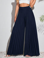 High Waist Pleated Wide Leg Pant