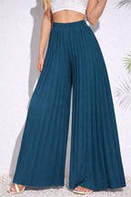 High Waist Pleated Wide Leg Pant