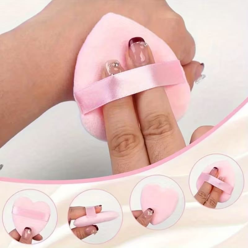 Heart Shape Makeup Powder Puff 4pcs