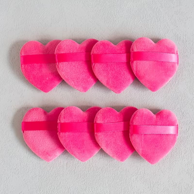 Heart Shape Makeup Powder Puff 4pcs
