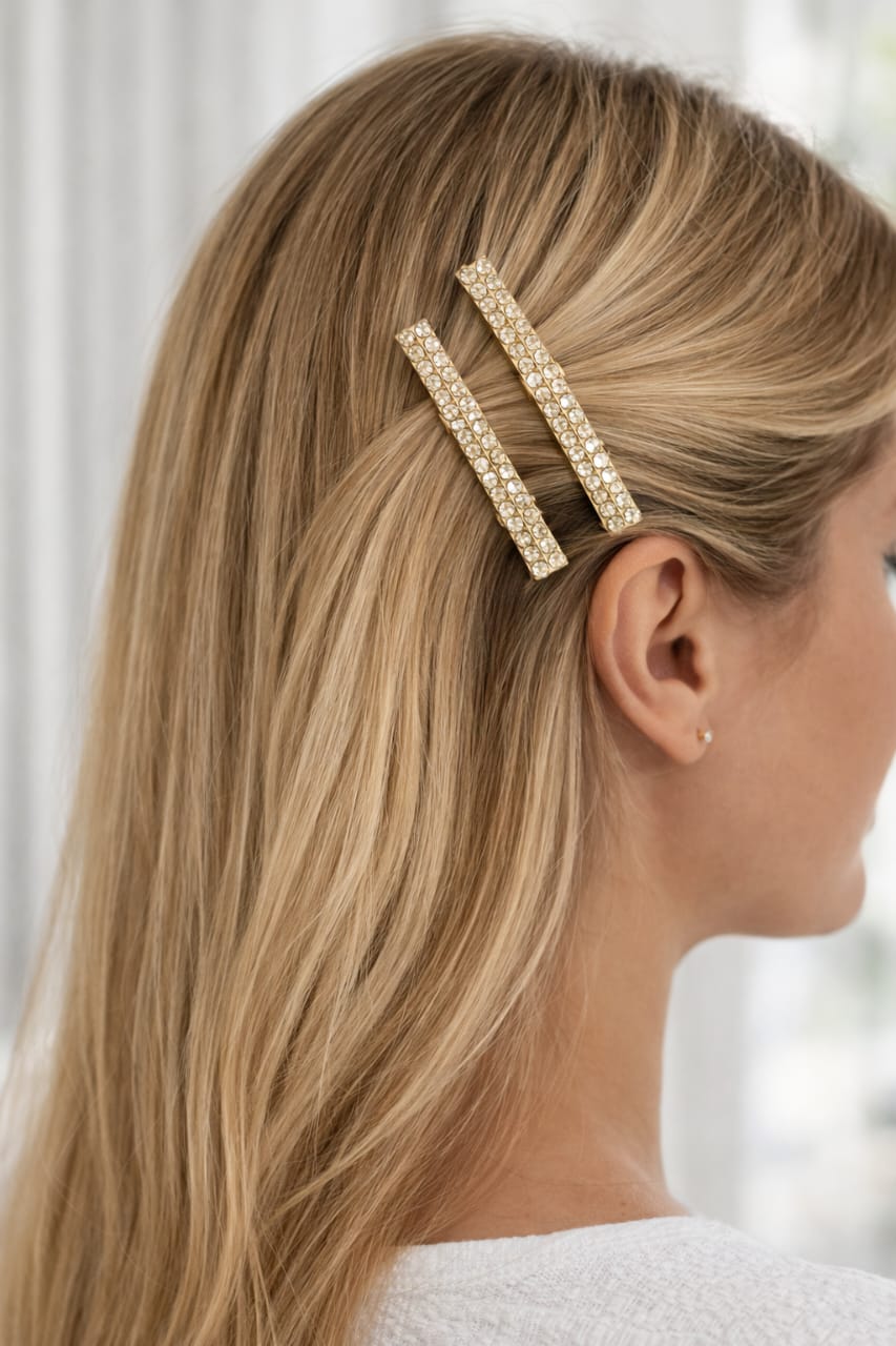 2pc Rhinestone Hair Clips set