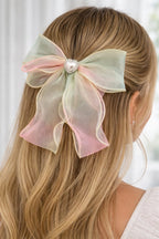 Sheer Organza Hair Bow Clip