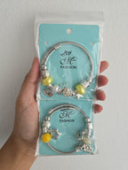 Silver Charm Bracelet with Beads & Pendants