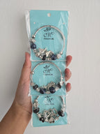 Silver Charm Bracelet with Beads & Pendants