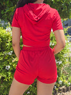 Urban Chill Crop Hoodie & Shorts Co-Ord Set