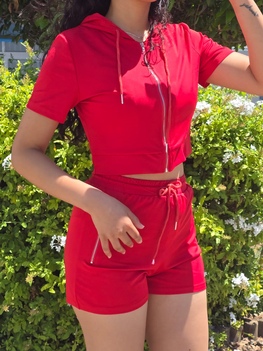 Urban Chill Crop Hoodie & Shorts Co-Ord Set