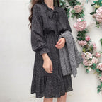 Elegant Vintage Midi Shirt Dress