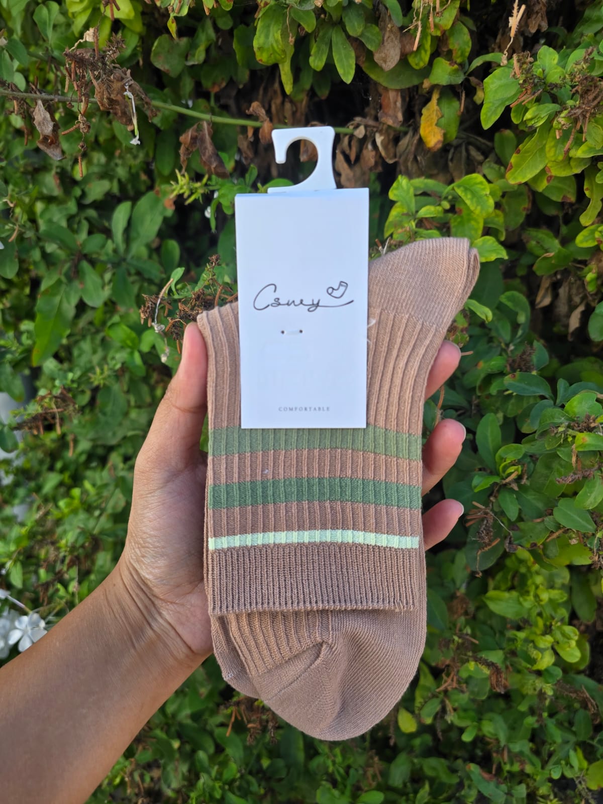 Multi-coloured Stripy Crew Socks 1 Pair