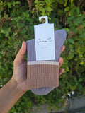 Colour Contrast Crew Socks with Stripe Detail 1 Pair
