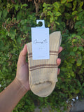 Ribbed Crew Socks with Stripe Detail