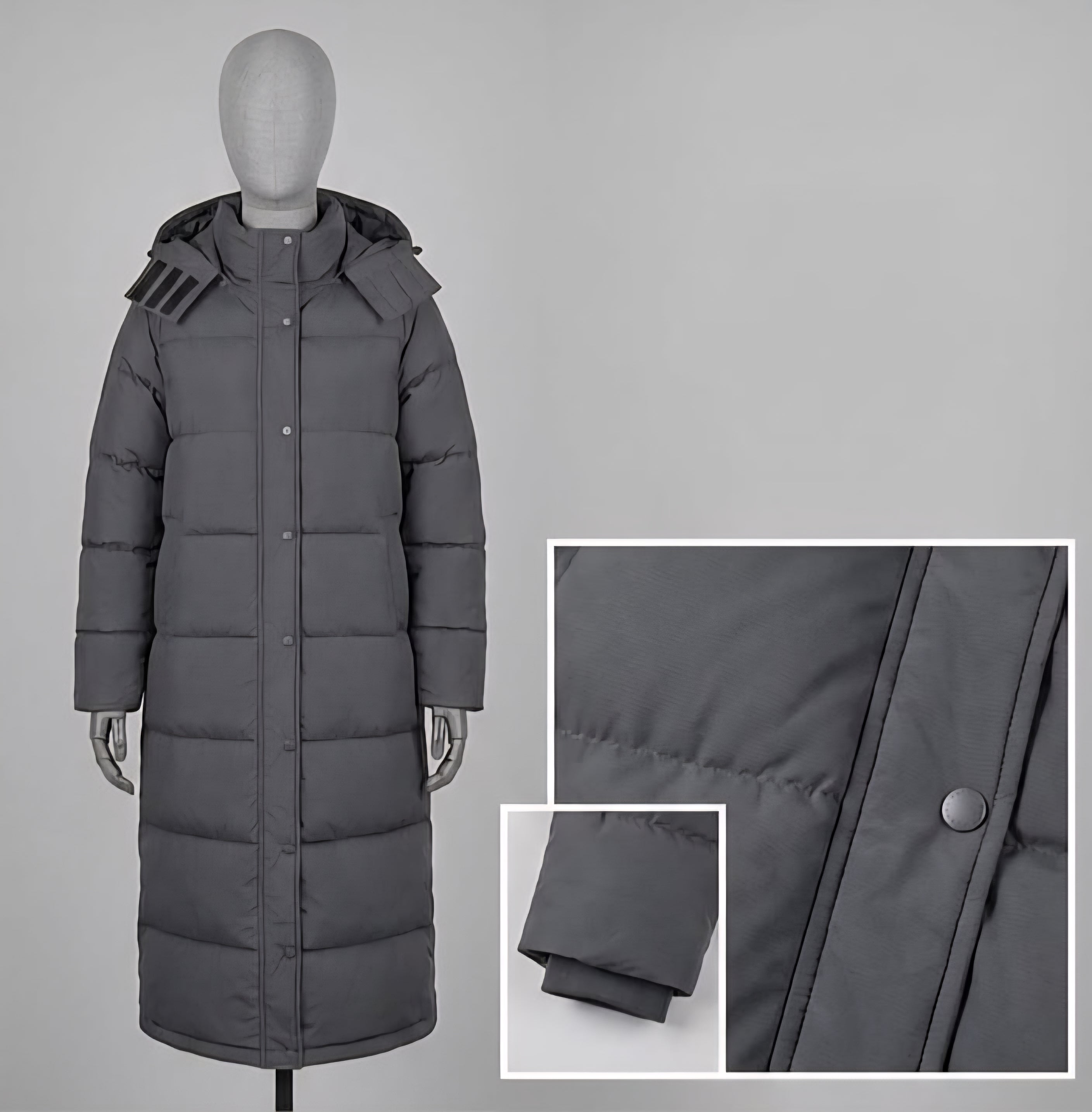 Arctic Luxe Long Hooded Puffer Coat
