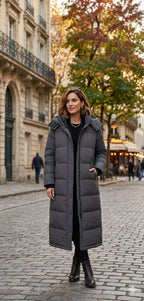 Arctic Luxe Long Hooded Puffer Coat