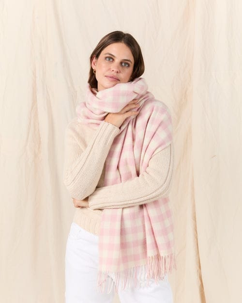 Soft Plaid Tassel Winter Scarf