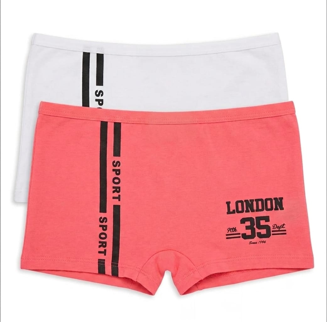 Women’s Sporty Boyshort Briefs 2PC