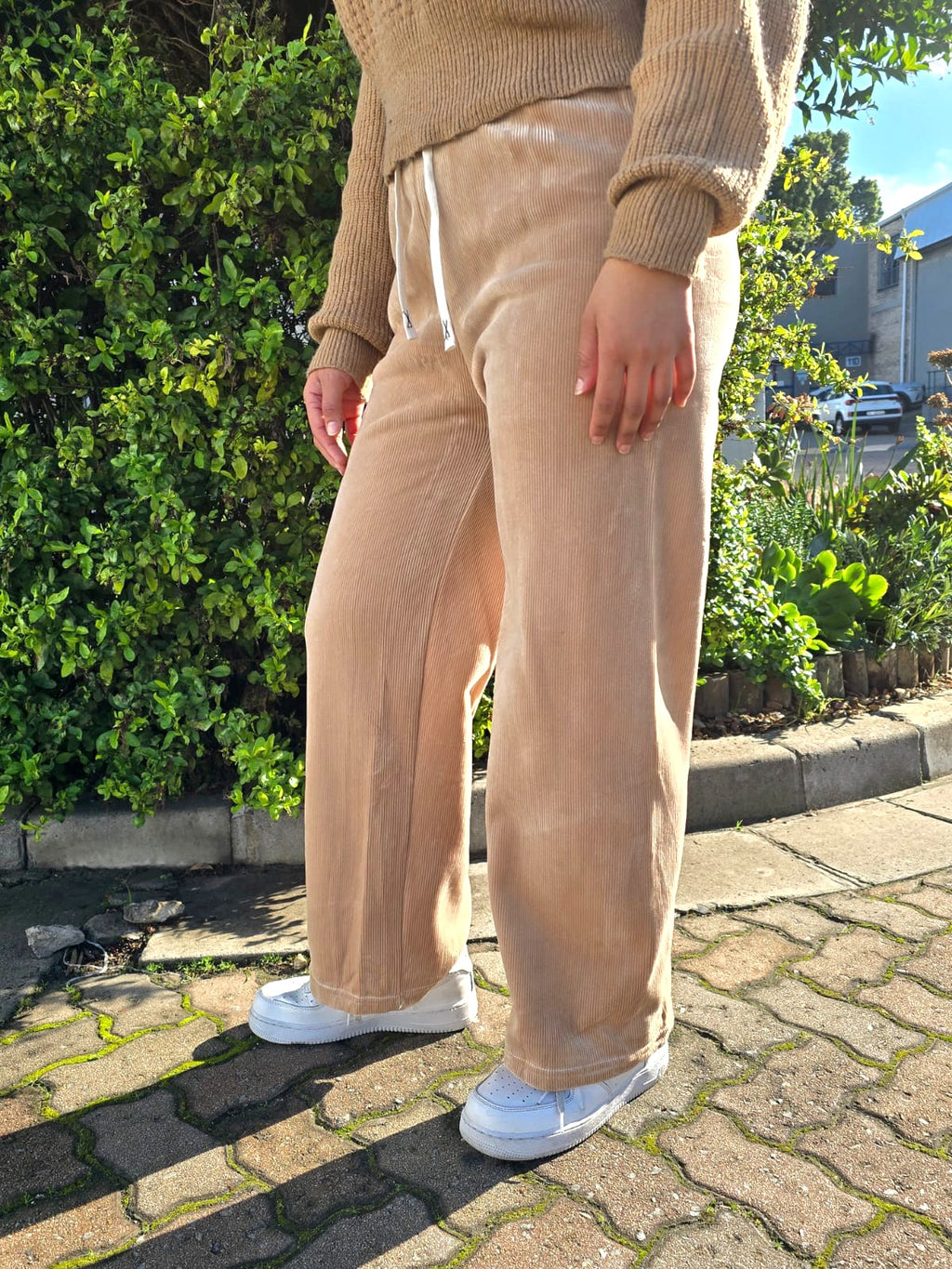 Chic Wide-leg Corduroy Pants