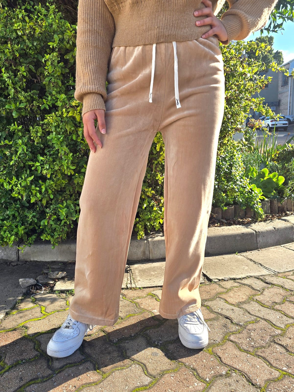 Chic Wide-leg Corduroy Pants