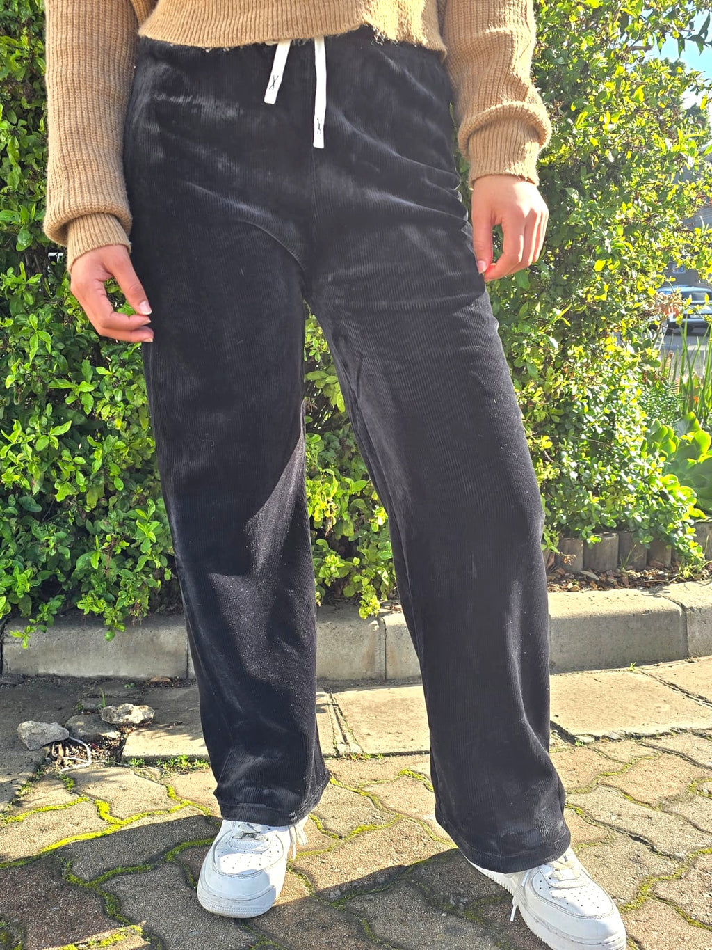 Chic Wide-leg Corduroy Pants