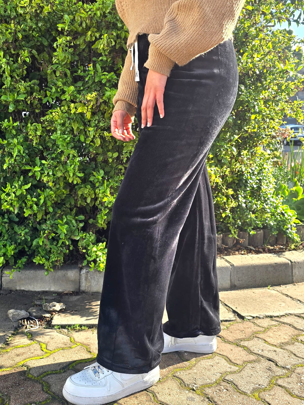 Chic Wide-leg Corduroy Pants
