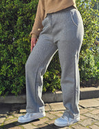 Chic Patterned Straight Cut Pants