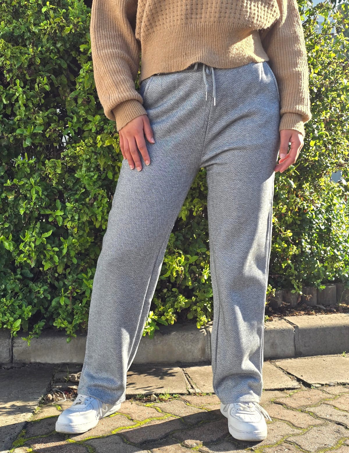 Chic Patterned Straight Cut Pants