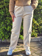 Chic Patterned Straight Cut Pants