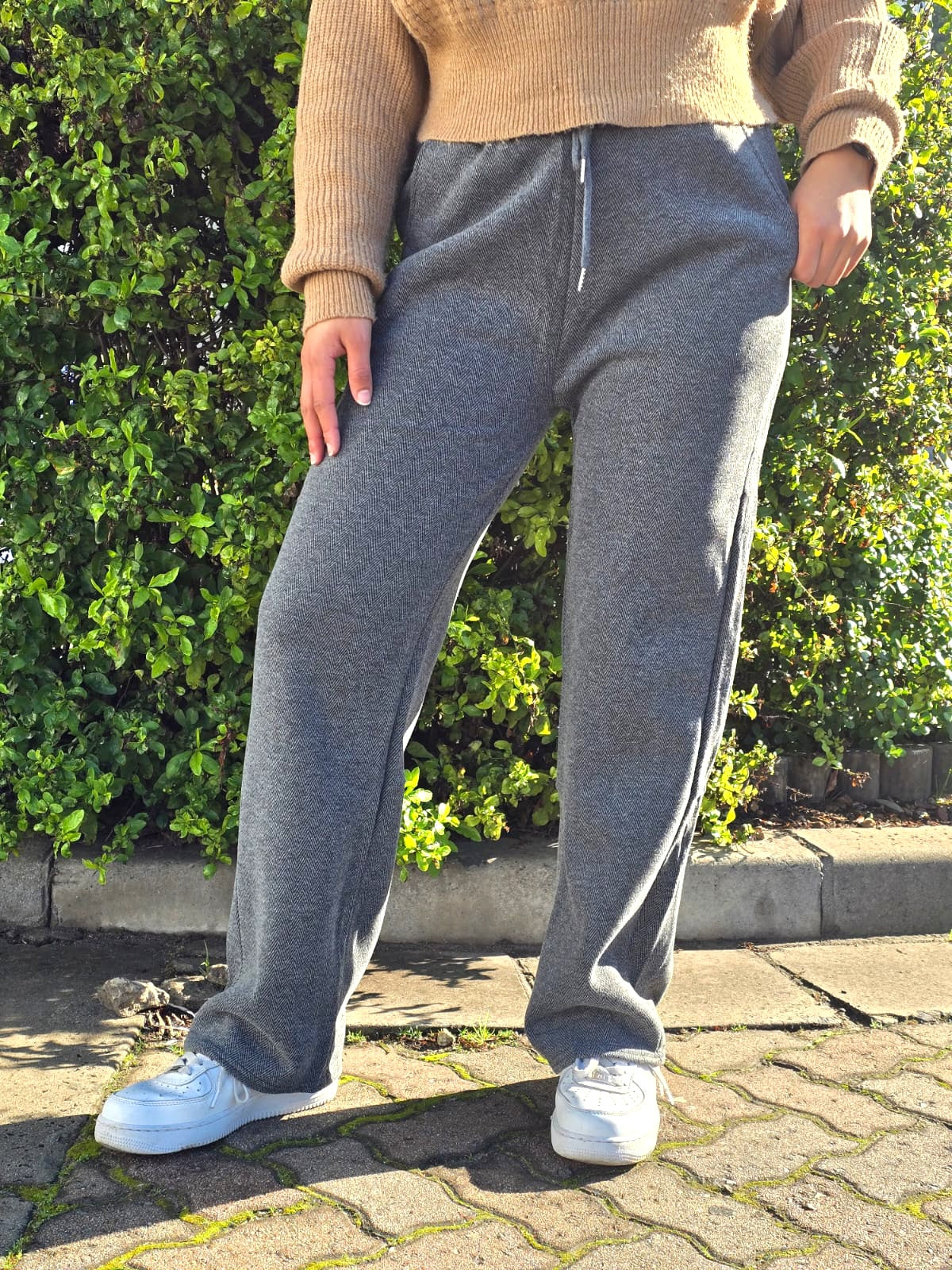 Chic Patterned Straight Cut Pants
