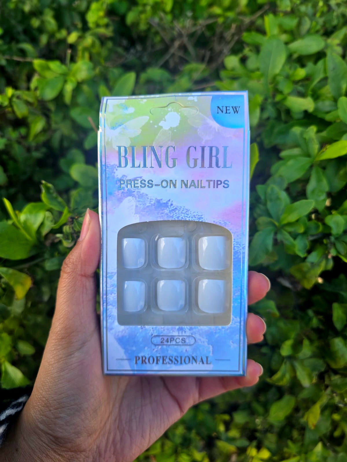 Bling Girl Press-On Tow Nail-tips 24pcs