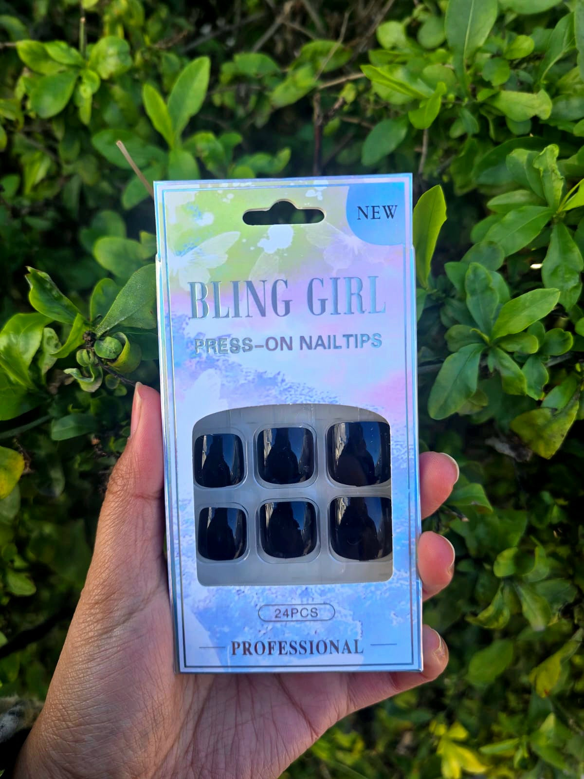 Bling Girl Press-On Tow Nail-tips 24pcs