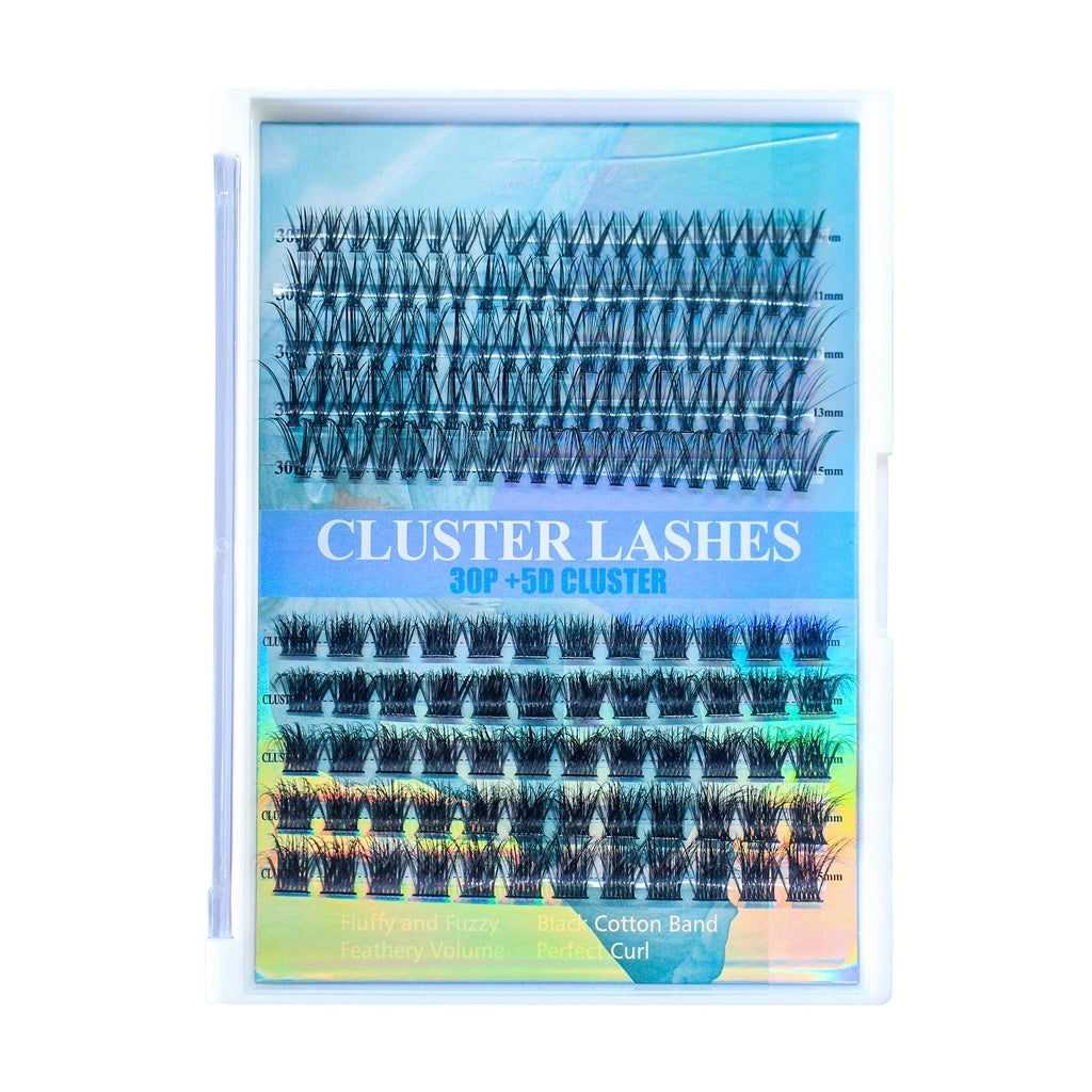 Bling Girl 5D Fluffy Cluster Lashes 9–15mm Mix – 5D + 30P Clusters
