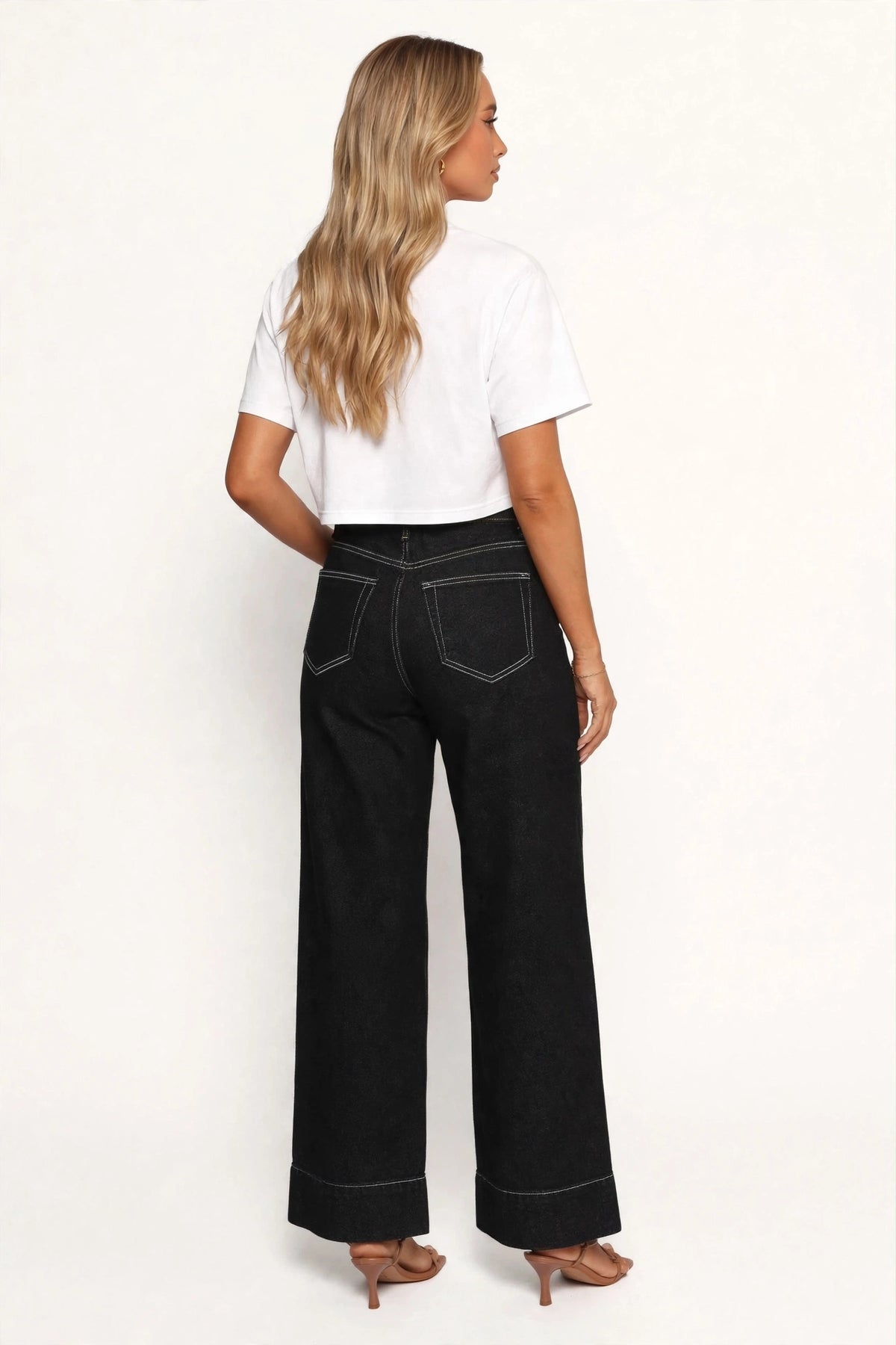 Women’s High Waist Wide Leg Black Jeans